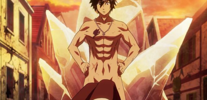 gray fullbuster fan service fairy tail