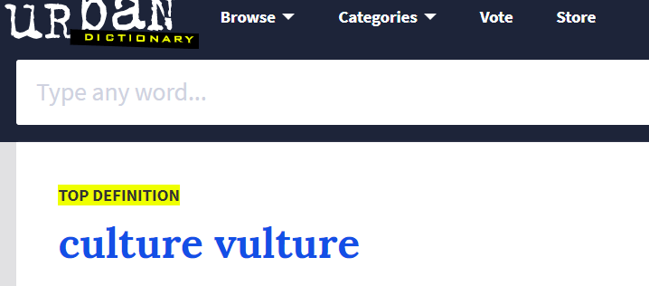urban dictionary culture vulture 1