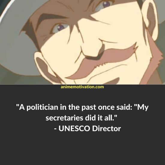 UNESCO Director quotes jinrui wa suitai