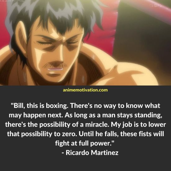 Let's not forget that Ricardo Martinez is a man willing to kill someone in  a boxing match : r/hajimenoippo