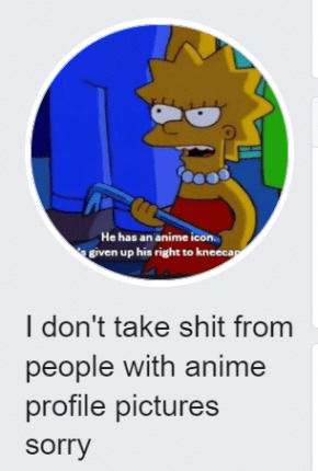 anime profile pic hate facebook