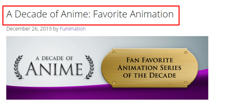 funimation best animation anime decade