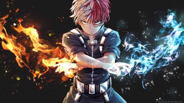 shoto todoroki hot cold wallpaper