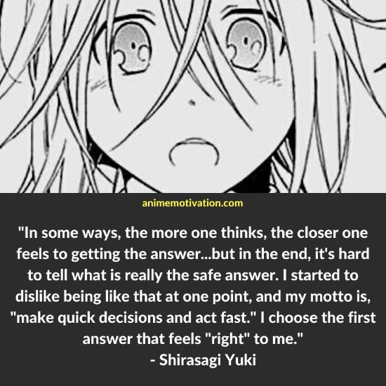 Shirasagi Yuki quotes 1