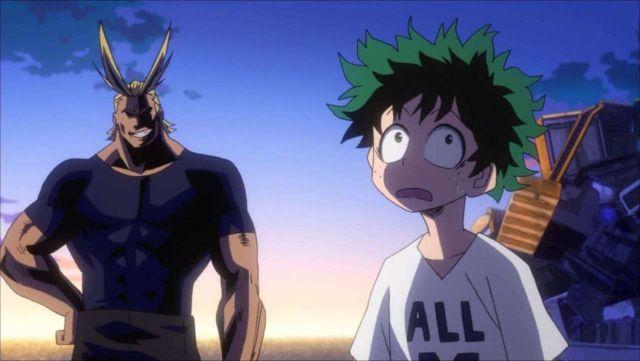 deku and all might training scene