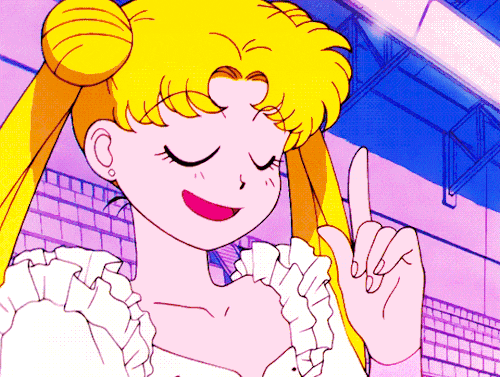 sailor moon finger wagging gif