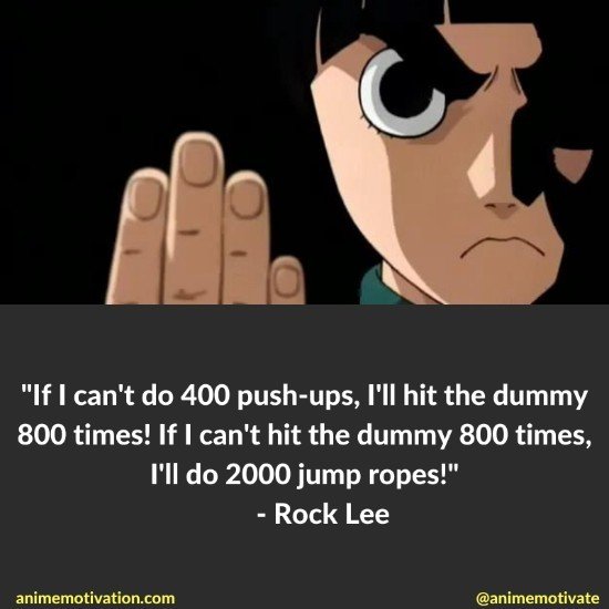 Rock Lee quotes naruto 8