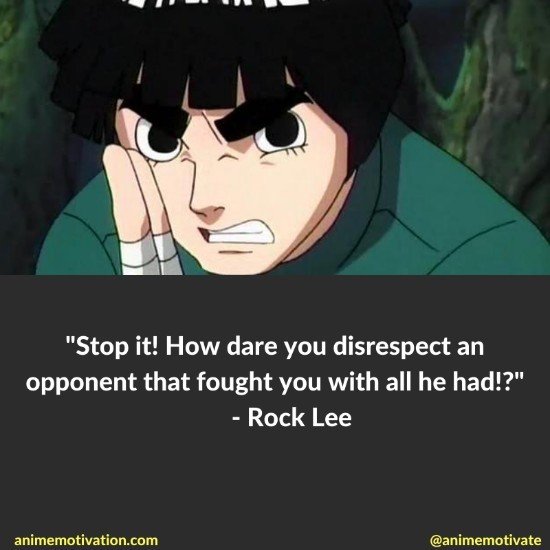 Rock Lee quotes naruto