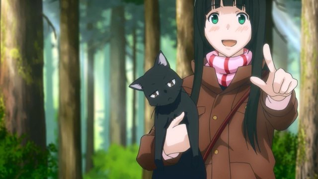 flying witch makoto and her cat