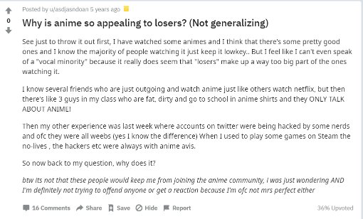 Why Anime Is For Losers, According To Reddit And The Internet