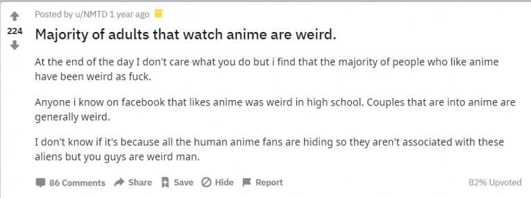 anime is for weirdos reddit