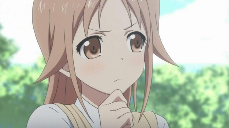 anime girl thinking - cute