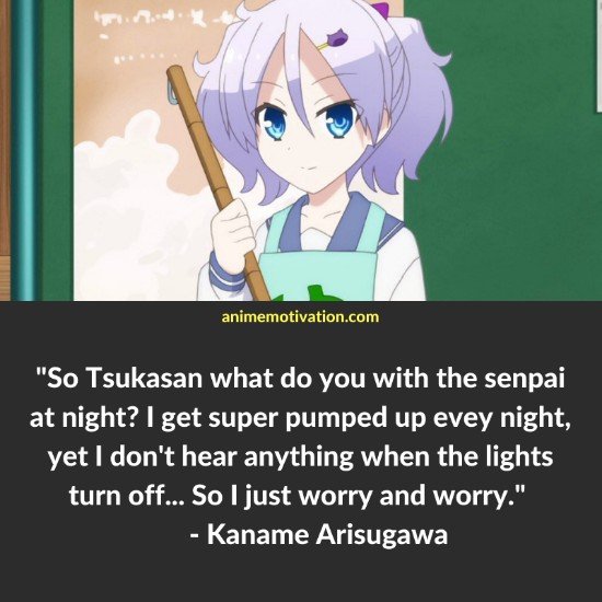 Kaname Arisugawa quotes | https://animemotivation.com/tonikaku-kawaii-quotes/