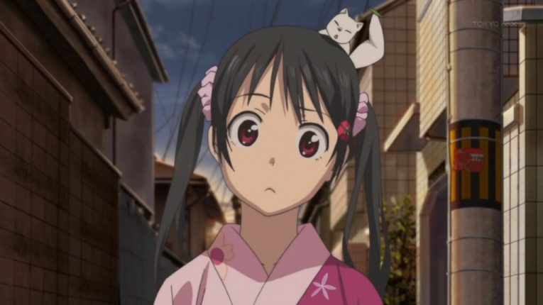 Black Hair Cute Anime Girl Yukata