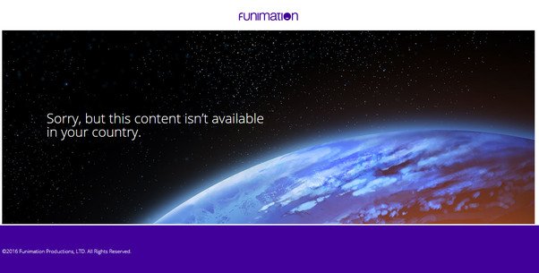 funimation not available