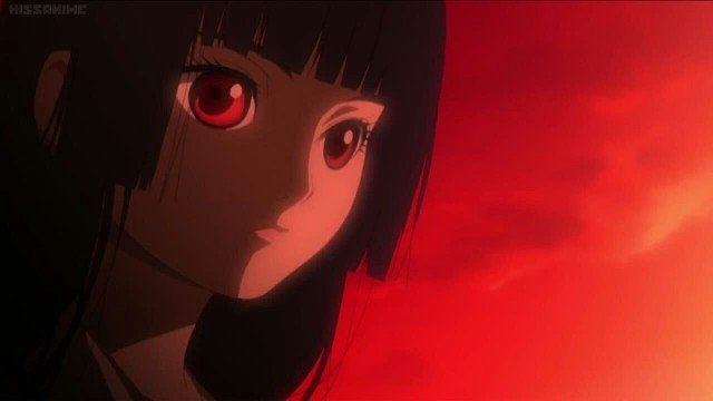 ai enma hell girl red background