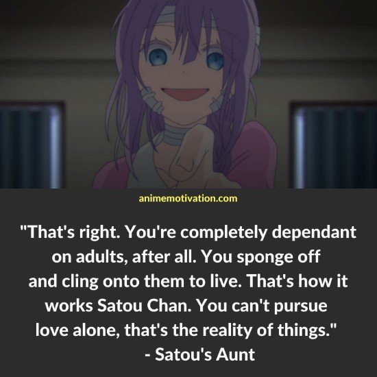 satous aunt quotes 1 | https://animemotivation.com/happy-sugar-life-quotes/