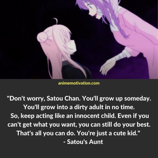 satous aunt quotes 2 | https://animemotivation.com/happy-sugar-life-quotes/
