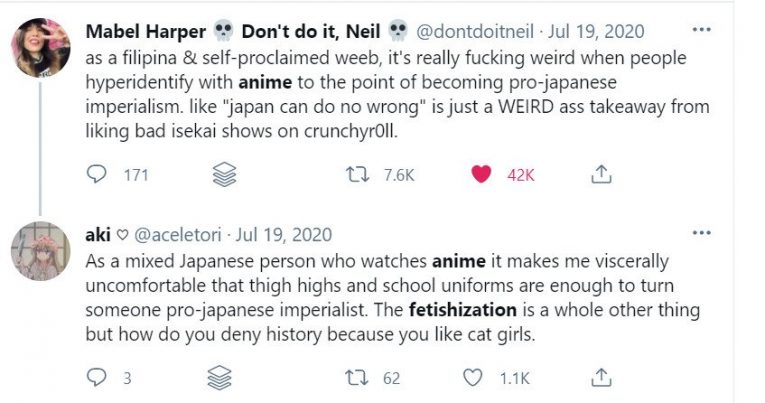 anime fetishization tweets japan asian