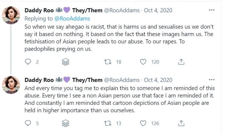 ahegao racist tweets