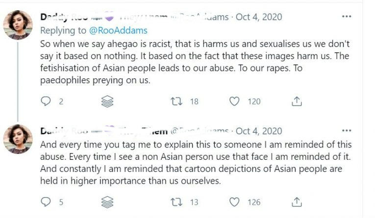 ahegao racist tweets 1 | https://animemotivation.com/the-history-of-ahegao-face-racism-asians/