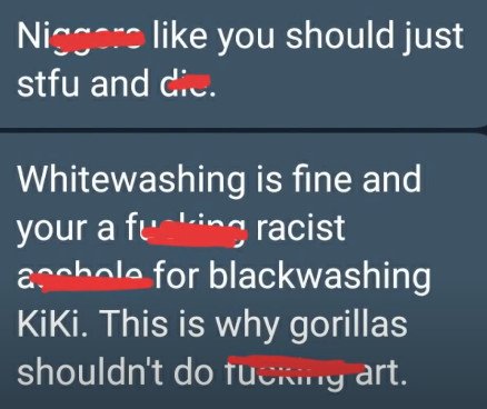 racist comments twitter anime