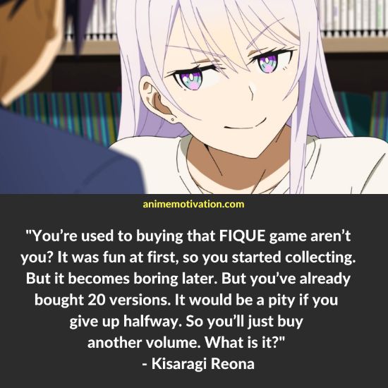 You’re used to buying that FIQUE game aren’t you? It was fun at first, so you started collecting. But it becomes boring later. But you’ve already bought 20 versions. It would be a pity if you give up halfway. So you’ll just buy another volume. What is it? - Kisaragi Reona