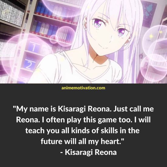 My name is Kisaragi Reona. Just call me Reona. I often play this game too. I will teach you all kinds of skills in the future will all my heart. - Kisaragi Reona
