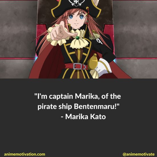 I'm captain Marika, of the pirate ship Bentenmaru! - Marika Kato