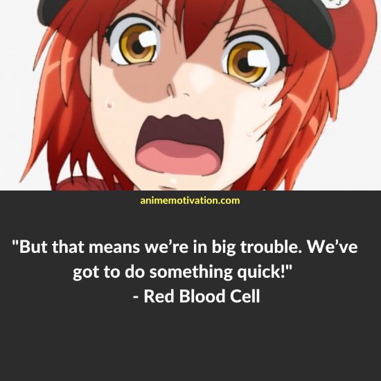 But that means we’re in big trouble. We’ve got to do something quick! - Red Blood Cell