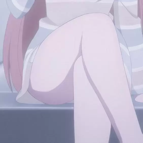 Anime Girl Thighs Sitting Down