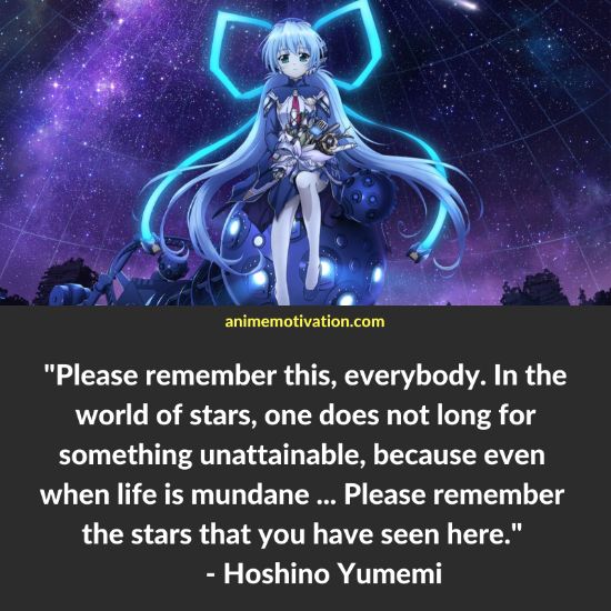 Hoshino Yumemi quotes planetarian