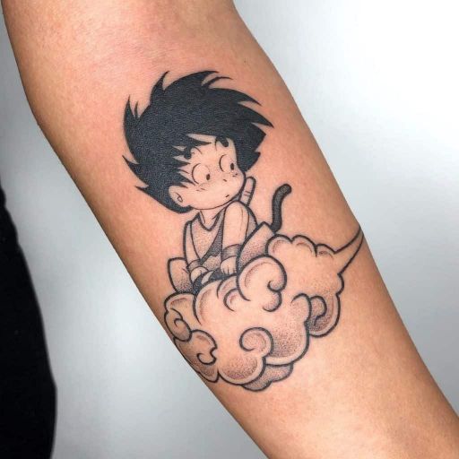 kid goku anime tatoo | https://animemotivation.com/best-anime-tattoo-ideas-designs/