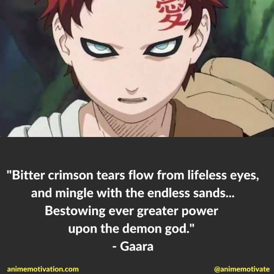 gaara quotes i love only myself