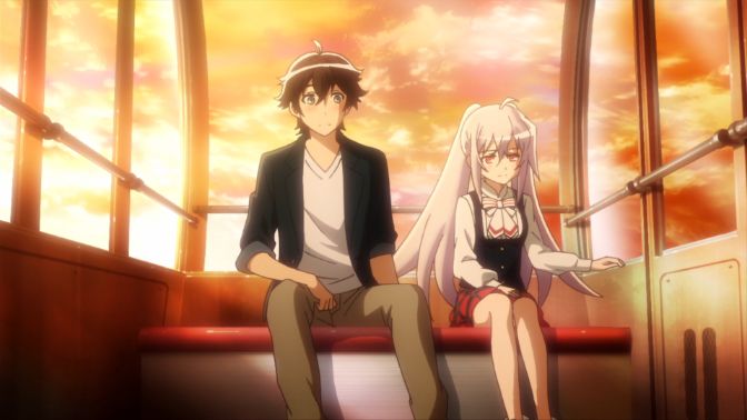 Plastic Memories sitting down moments couple