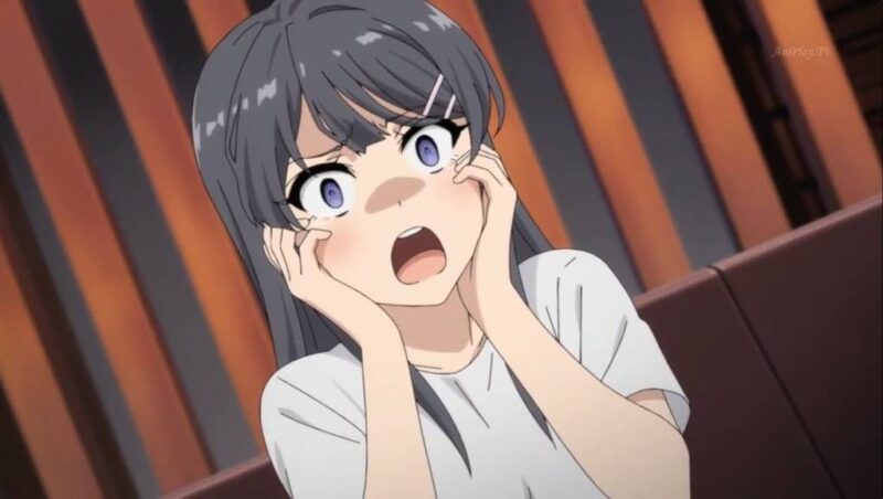 Bunny Girl Senpai Mai Shocked Face