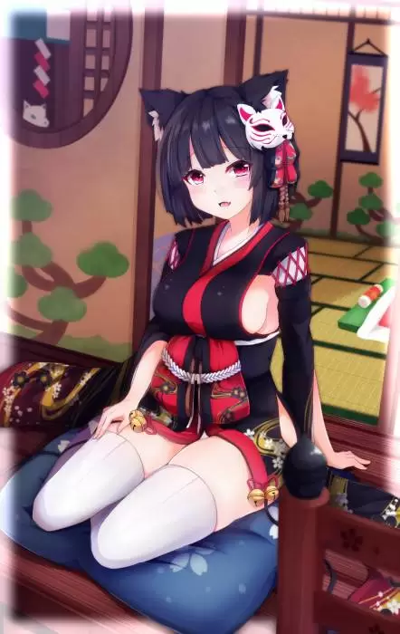 Cat Girl Thighs Anime Art