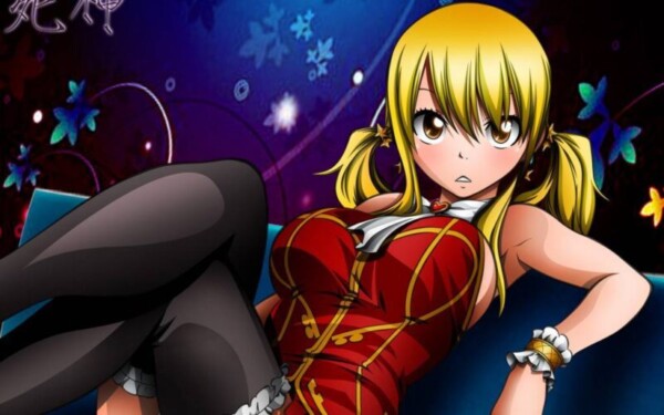 Lucy Heartfilia Red Top Black Leggins Sexy Wallpaper