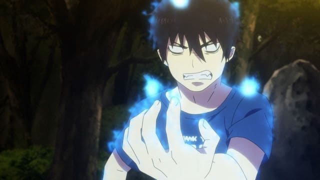Blue Exorcist rin blue flames