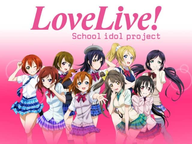 Love Live School Idol Project anime cover characters