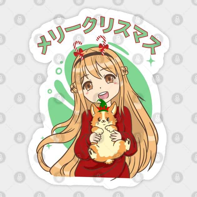 Funny Anime Kawaii Christmas Cat Santa Hat Ramen Sweatshirt