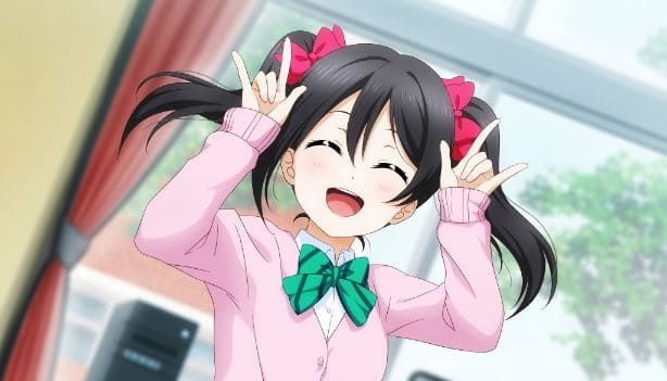 Nico Yazawa cute pose 1 | https://animemotivation.com/moe-anime-characters/