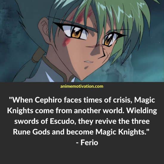 ferio quotes magic knight rayearth 1