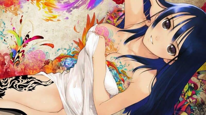Anime Girl Blue Hair Fondo de pantalla artístico Beautiful