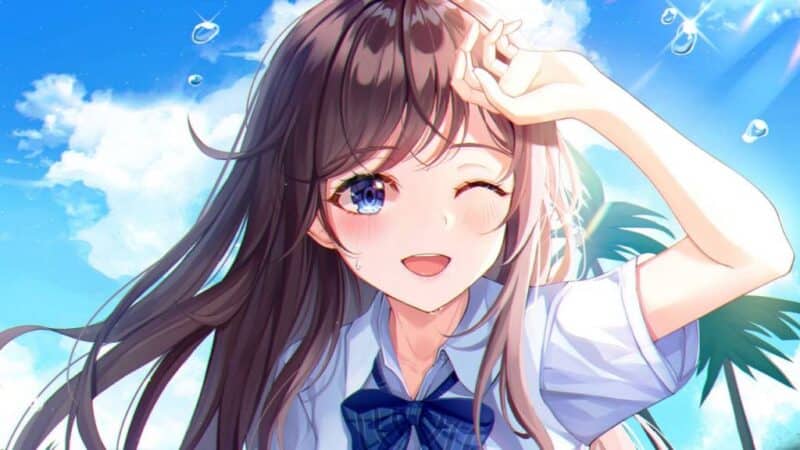 Anime Girl Brown Hair Cute Wallpaper