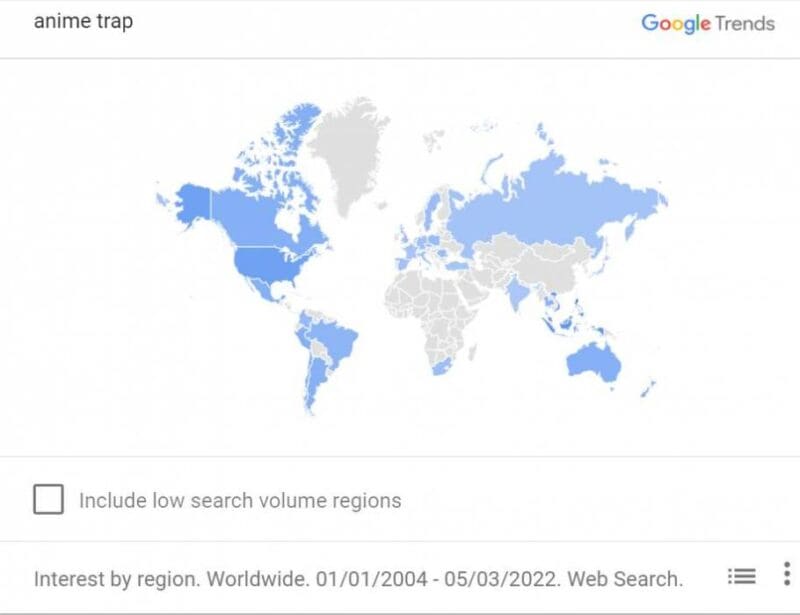anime traps map trends google anime
