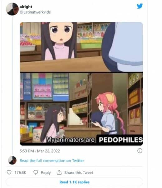 Pedophile Tweet Anime Twitter Kyoto Animation Animators Controversy