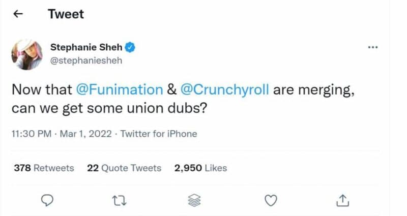 stephanie sheh union dubs anime crunchyroll funimation