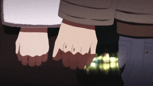 chuunibyou hand holding