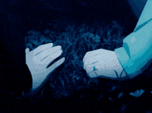 hand holding touch anime